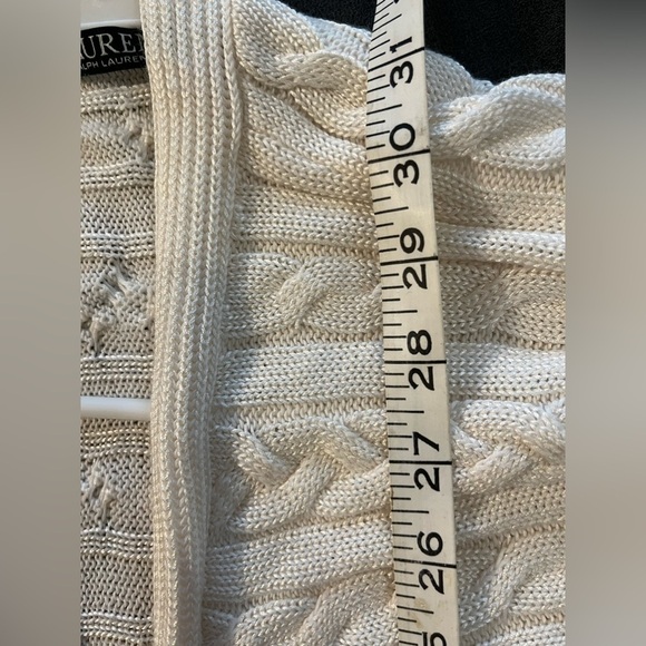 Lauren Ralph Lauren Womens Ivory Open Cardigan Knit size S/M - Picture 12 of 13